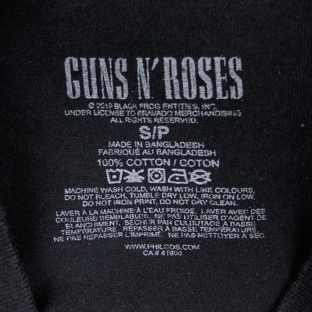 GUNS N' ROSES Guns N' Roses Band T-shirt Band T Men's S size cotton black type Vintage Second Hand