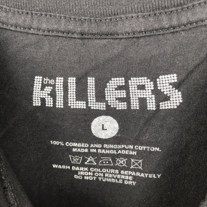 THE KILLERS Band T-shirt (Men's size L) cotton black type Vintage Second Hand