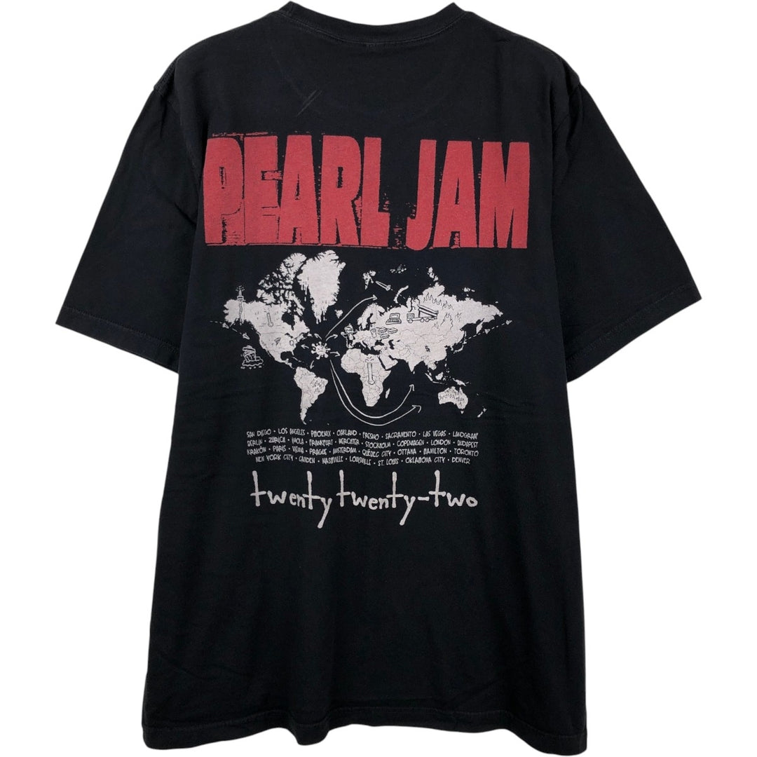 PEARL JAM Band T-shirt (Men's size L) unclear black type Vintage Second Hand