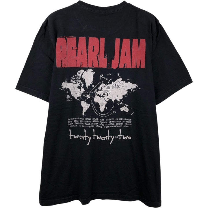 PEARL JAM Band T-shirt (Men's size L) unclear black type Vintage Second Hand
