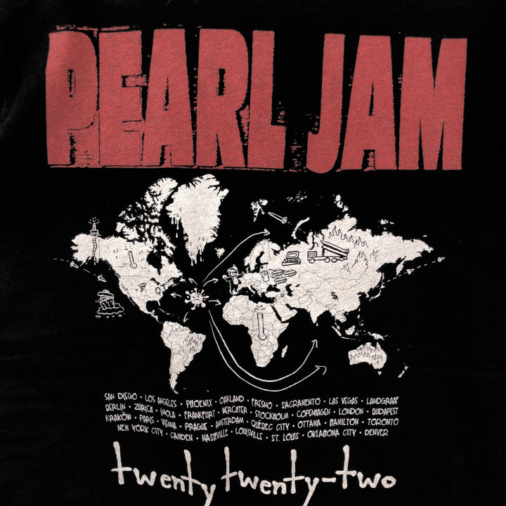 PEARL JAM Band T-shirt (Men's size L) unclear black type Vintage Second Hand