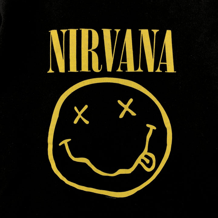 M&O Gold NIRVANA Band T-Shirt (Men's Size S) cotton black type Vintage Second Hand