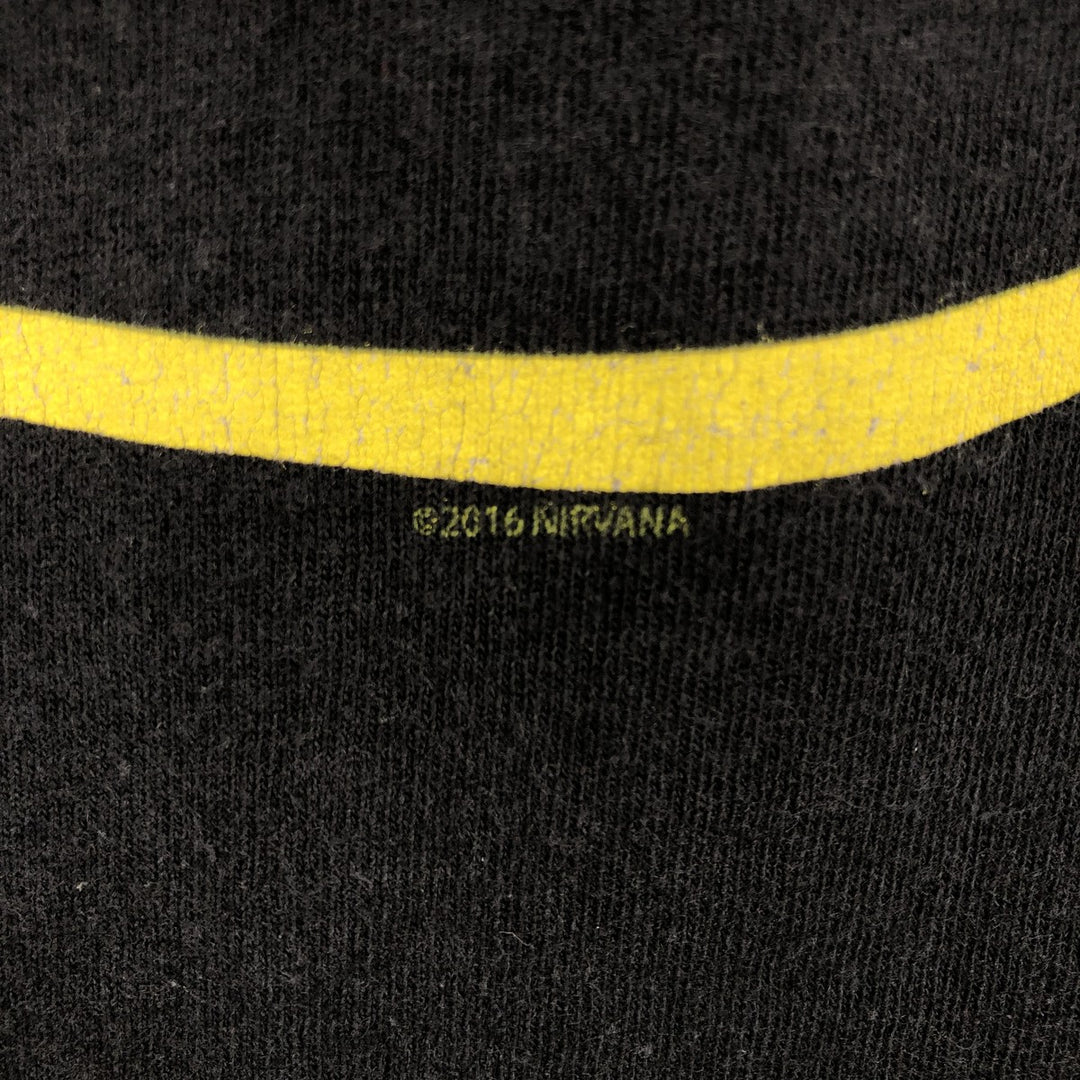 M&O Gold NIRVANA Band T-Shirt (Men's Size S) cotton black type Vintage Second Hand