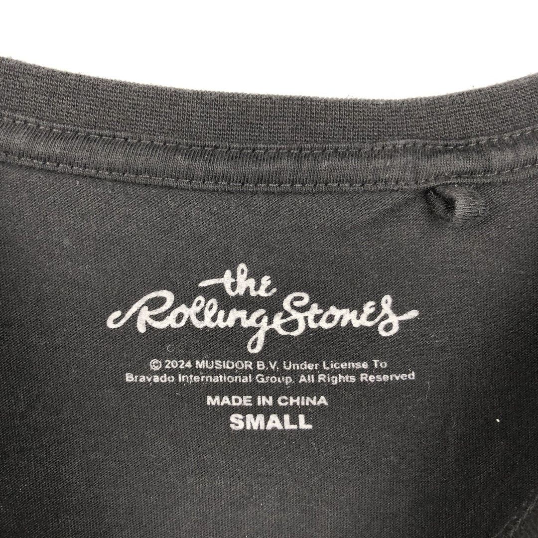 THE ROLLING STONES The Rolling Stones Band T-shirt Band T Men's S size cotton black type Vintage Second Hand