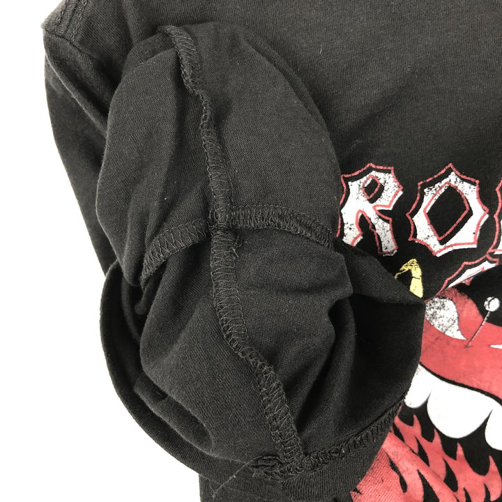 THE ROLLING STONES The Rolling Stones Band T-shirt Band T Men's S size cotton black type Vintage Second Hand