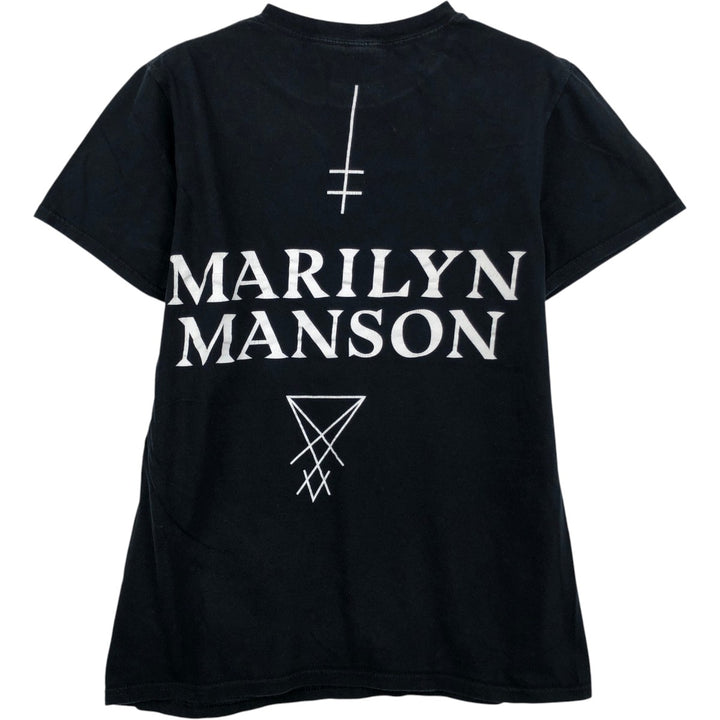MARILYN MANSON Marilyn Manson Band T-shirt Band T Men's S size cotton black type Vintage Second Hand