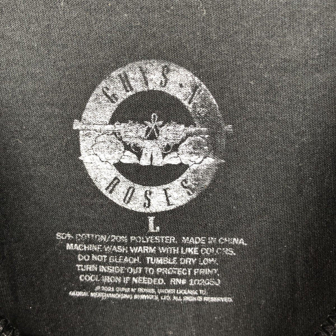 Guns N' Roses Band T-shirt, Band T, Men's L size cotton black type Vintage Second Hand