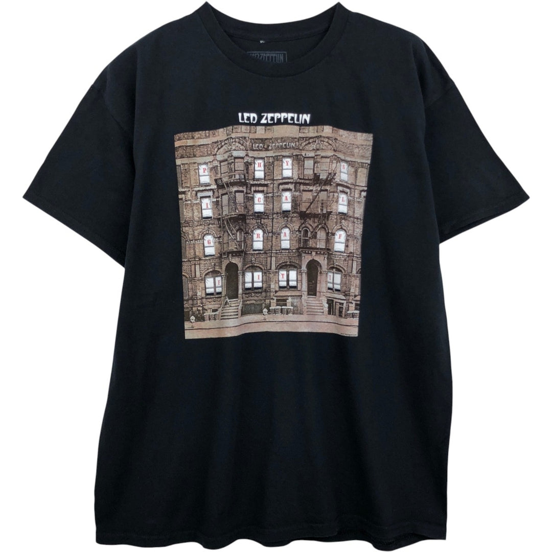 Led Zeppelin Band T-Shirt, Band T, Men's XL cotton black type Vintage Second Hand