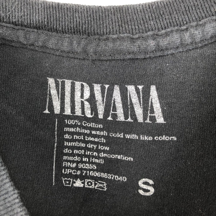 NIRVANA Nirvana Band T-shirt, Band T, Men's S size cotton black type Vintage Second Hand
