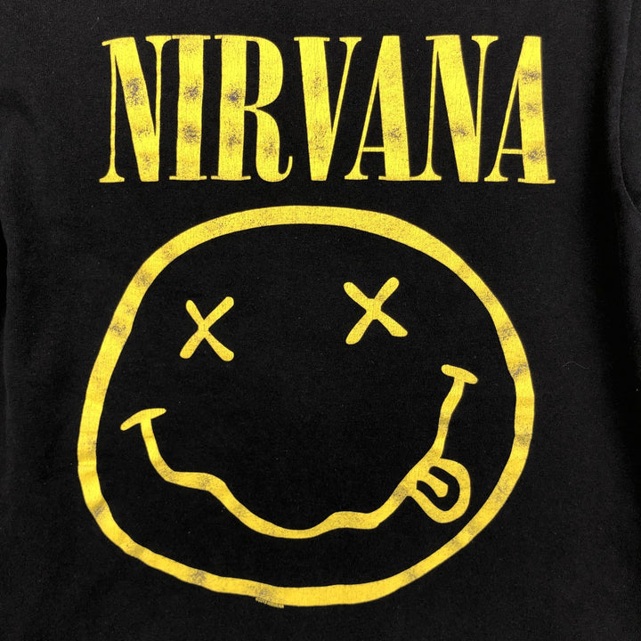 NIRVANA Nirvana Band T-shirt, Band T, Men's S size cotton black type Vintage Second Hand