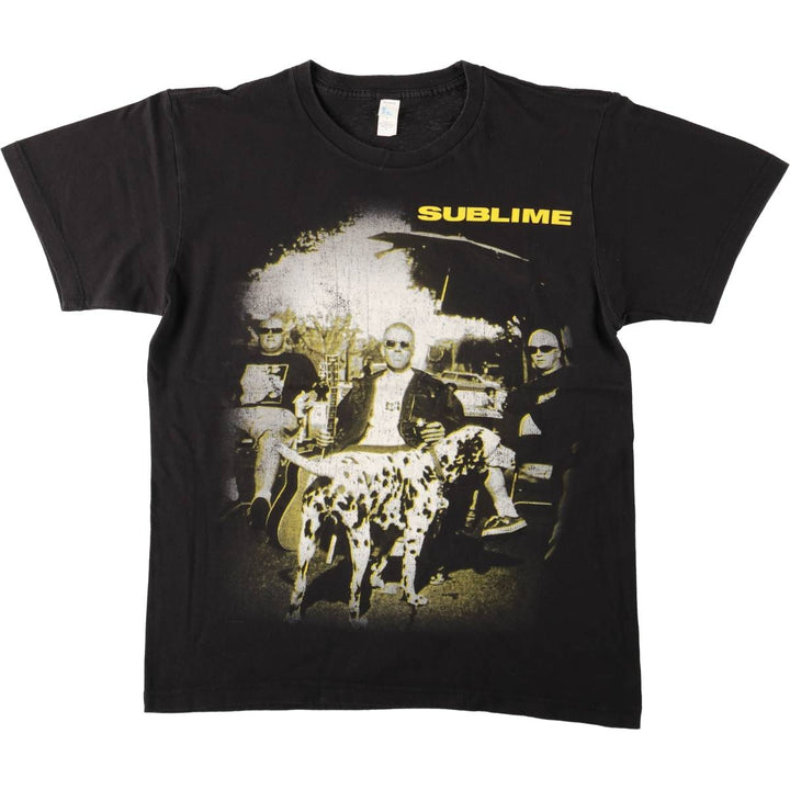 TULTEX SUBLIME Band T-shirt, Men's S size cotton black type Vintage Second Hand