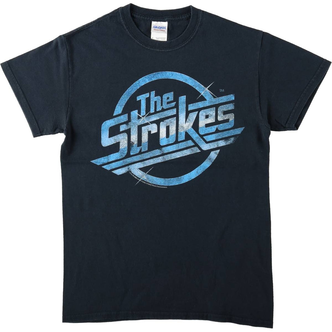 Gildan THE STROKES Band T-shirt (Men's size S equivalent) cotton black type Vintage Second Hand