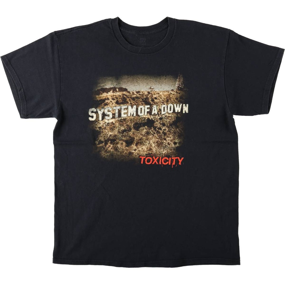 System of a Down Band T-shirt, Men's L size cotton black type Vintage Second Hand