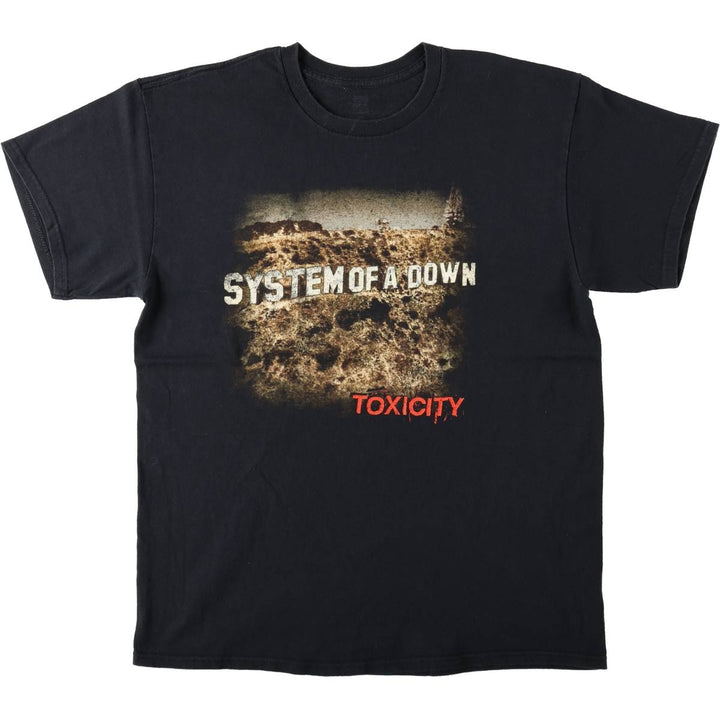 System of a Down Band T-shirt, Men's L size cotton black type Vintage Second Hand