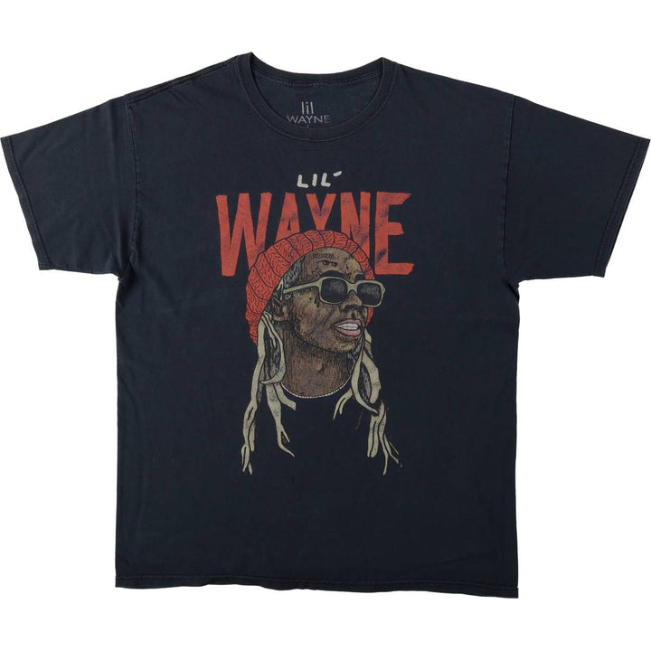 LIL WAYNE Rap T-shirt, Men's L size cotton black type Vintage Second Hand