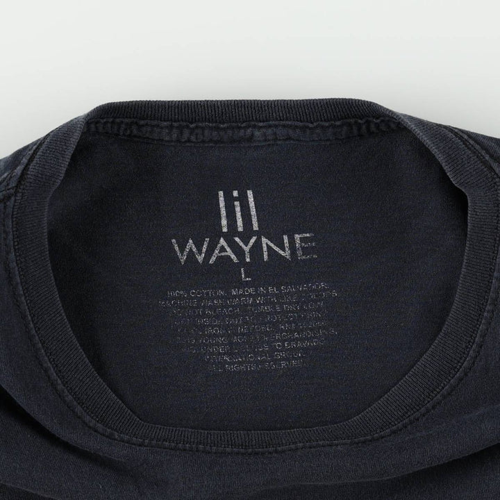 LIL WAYNE Rap T-shirt, Men's L size cotton black type Vintage Second Hand