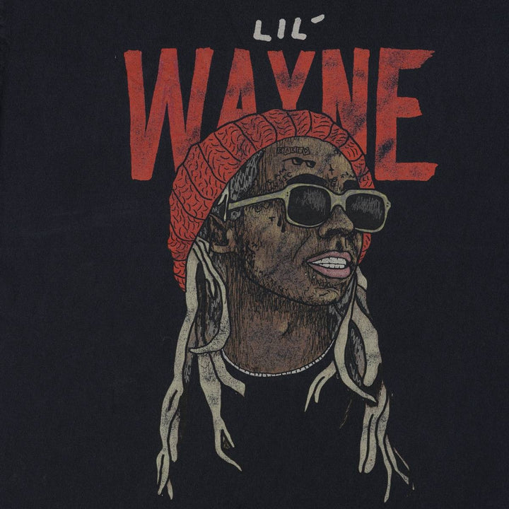 LIL WAYNE Rap T-shirt, Men's L size cotton black type Vintage Second Hand