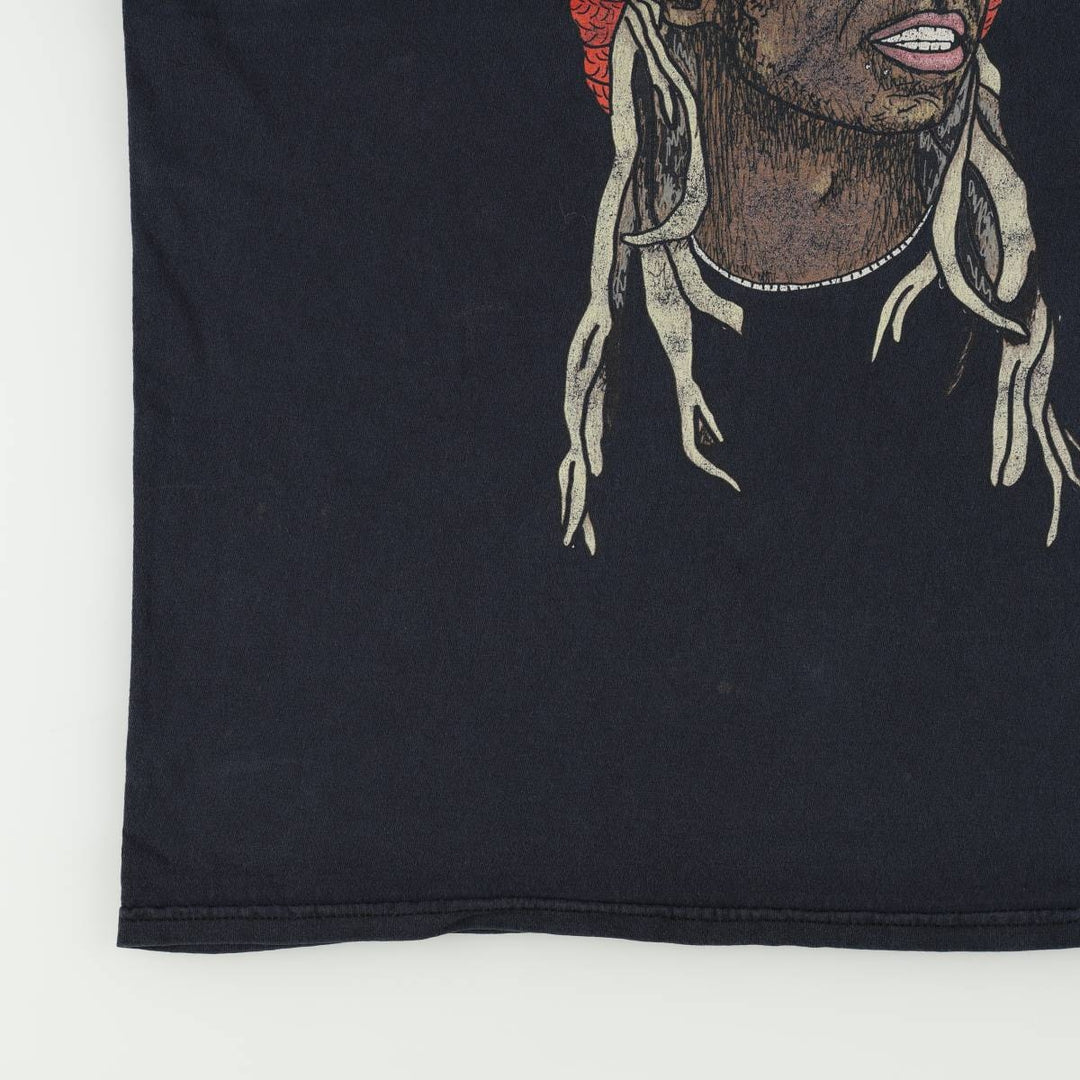 LIL WAYNE Rap T-shirt, Men's L size cotton black type Vintage Second Hand
