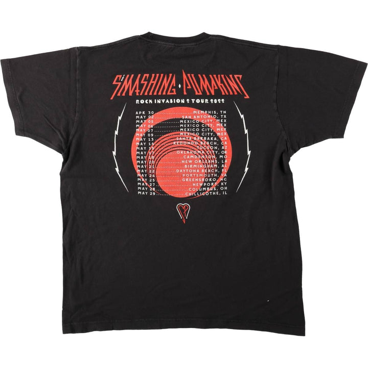 THE SMASHING PUMPKINS Smashing Pumpkins Band T-shirt Band T Men's L size unclear black type Vintage Second Hand
