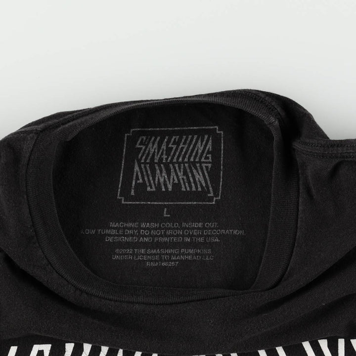 THE SMASHING PUMPKINS Smashing Pumpkins Band T-shirt Band T Men's L size unclear black type Vintage Second Hand