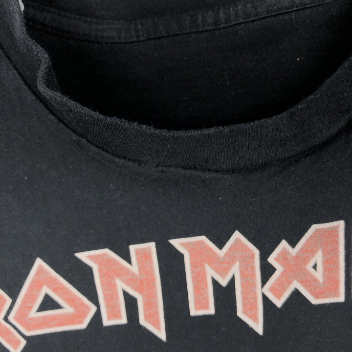 IRON MAIDEN Iron Maiden Band T-shirt Band T Men's M size unclear black type Vintage Second Hand