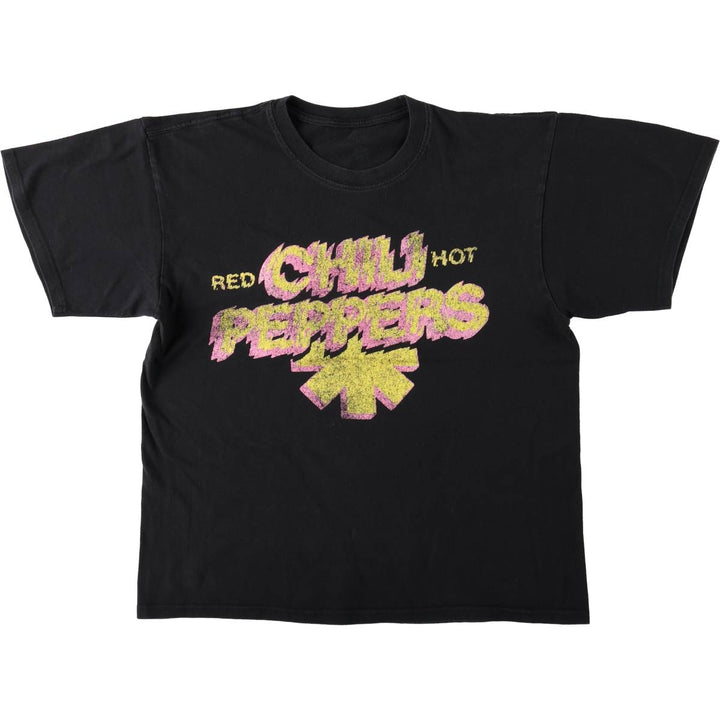 RED HOT CHILI PEPPERS Red Hot Chili Peppers Band T-shirt Band T Men's M size unclear black type Vintage Second Hand