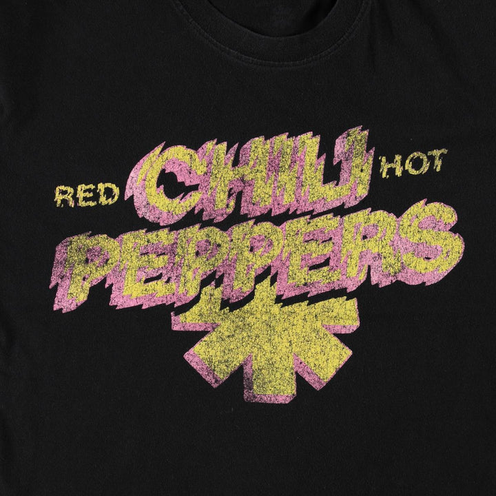 RED HOT CHILI PEPPERS Red Hot Chili Peppers Band T-shirt Band T Men's M size unclear black type Vintage Second Hand