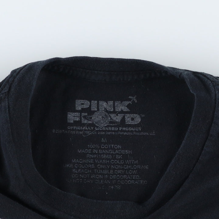 PINK FLOYD Pink Floyd Band T-shirt Band T Men's M size cotton black type Vintage Second Hand