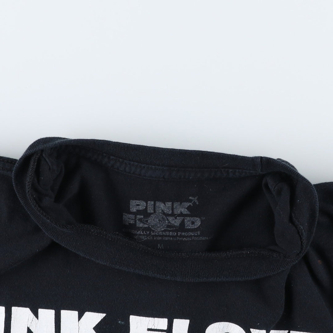 PINK FLOYD Pink Floyd Band T-shirt Band T Men's M size cotton black type Vintage Second Hand