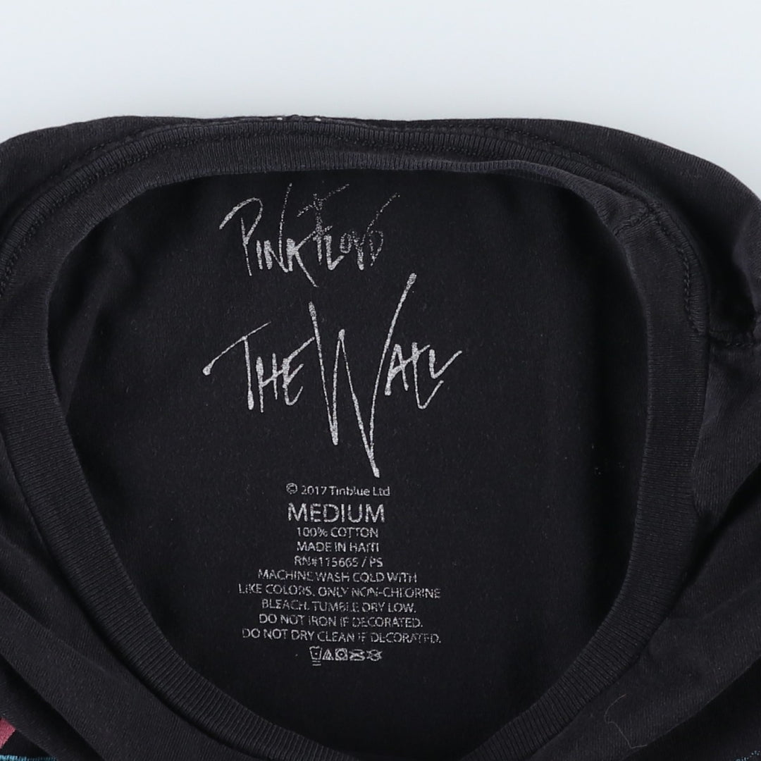 PINK FLOYD Pink Floyd Band T-shirt Band T Men's M size cotton black type Vintage Second Hand