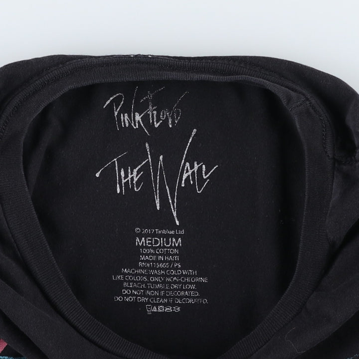 PINK FLOYD Pink Floyd Band T-shirt Band T Men's M size cotton black type Vintage Second Hand