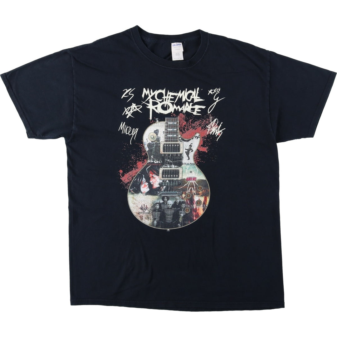 Gildan MY CHEMICAL ROMANCE Band T-shirt, Men's XL equivalent. cotton black type Vintage Second Hand
