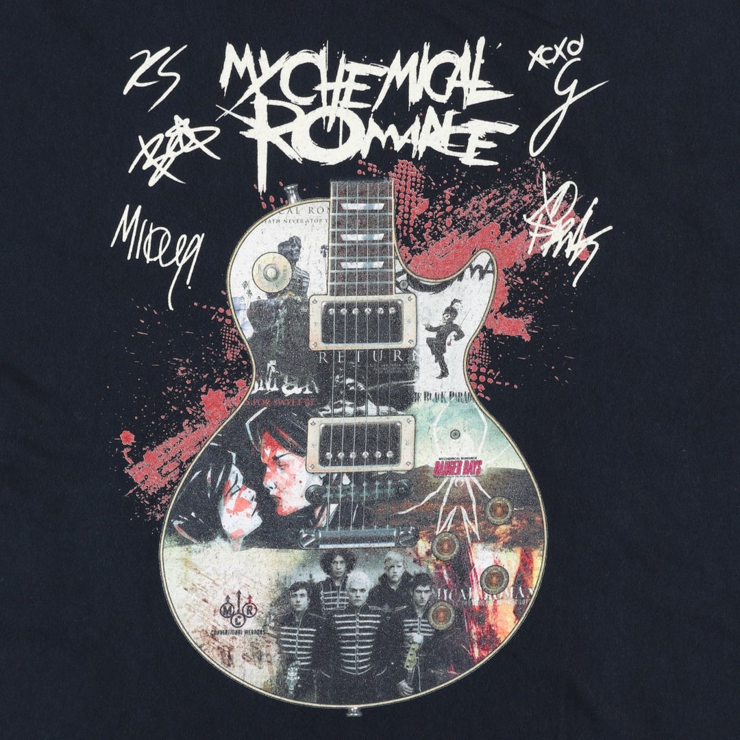 Gildan MY CHEMICAL ROMANCE Band T-shirt, Men's XL equivalent. cotton black type Vintage Second Hand