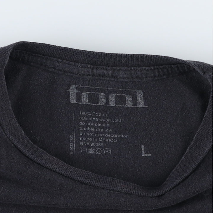 TOOL Band T-shirt, Men's L size cotton black type Vintage Second Hand