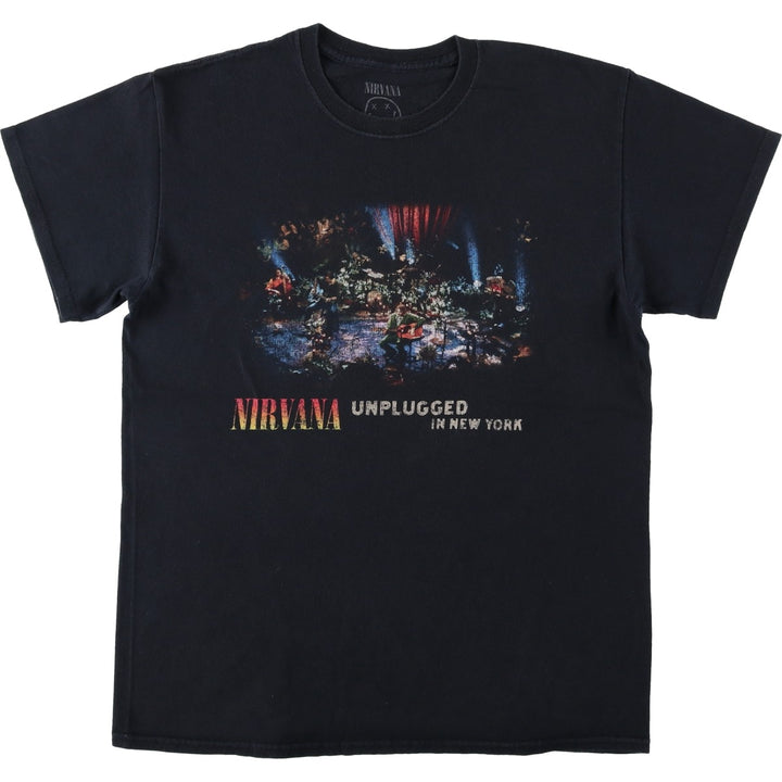 NIRVANA Nirvana Band T-shirt, Band T, Men's M size cotton black type Vintage Second Hand