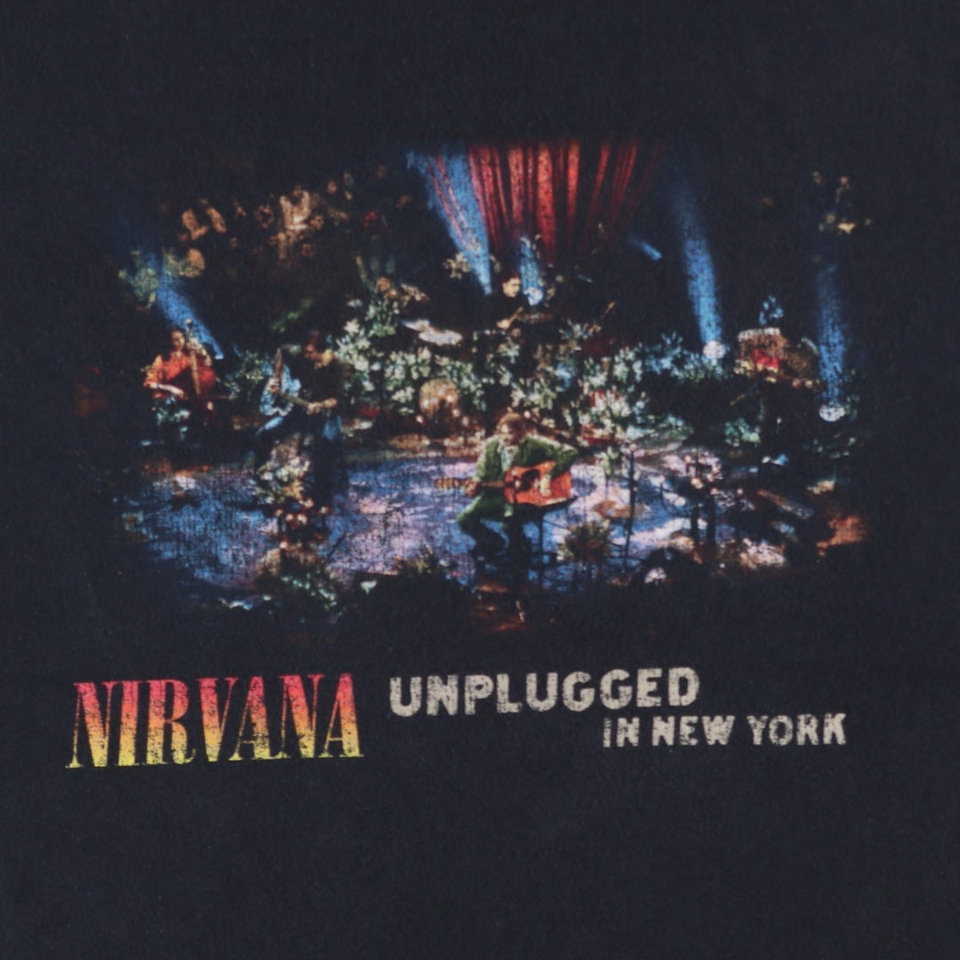 NIRVANA Nirvana Band T-shirt, Band T, Men's M size cotton black type Vintage Second Hand