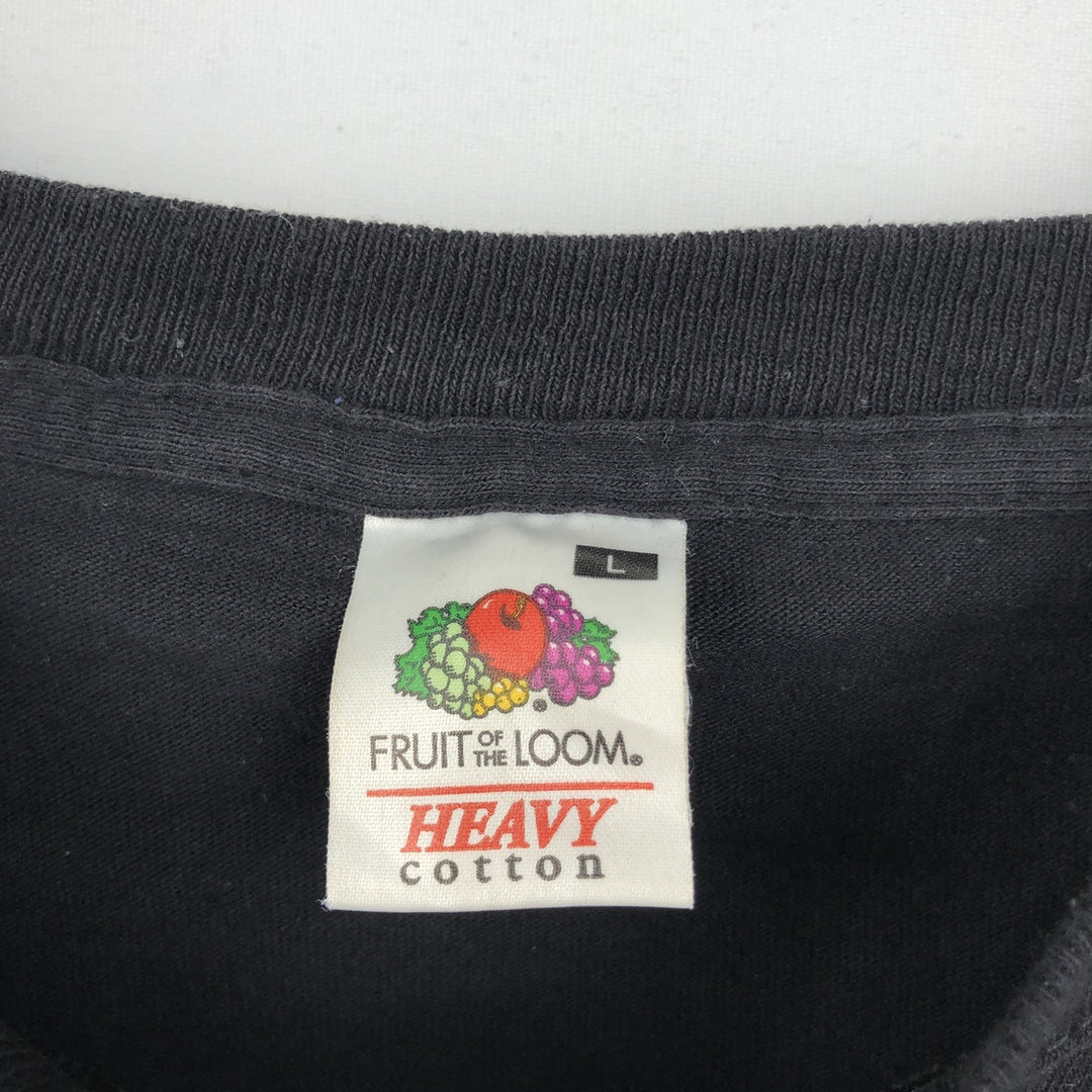 Fruit of the Loom Heavy Cotton Anthrax Band T-Shirt (Men's Size L) cotton black type Vintage Second Hand