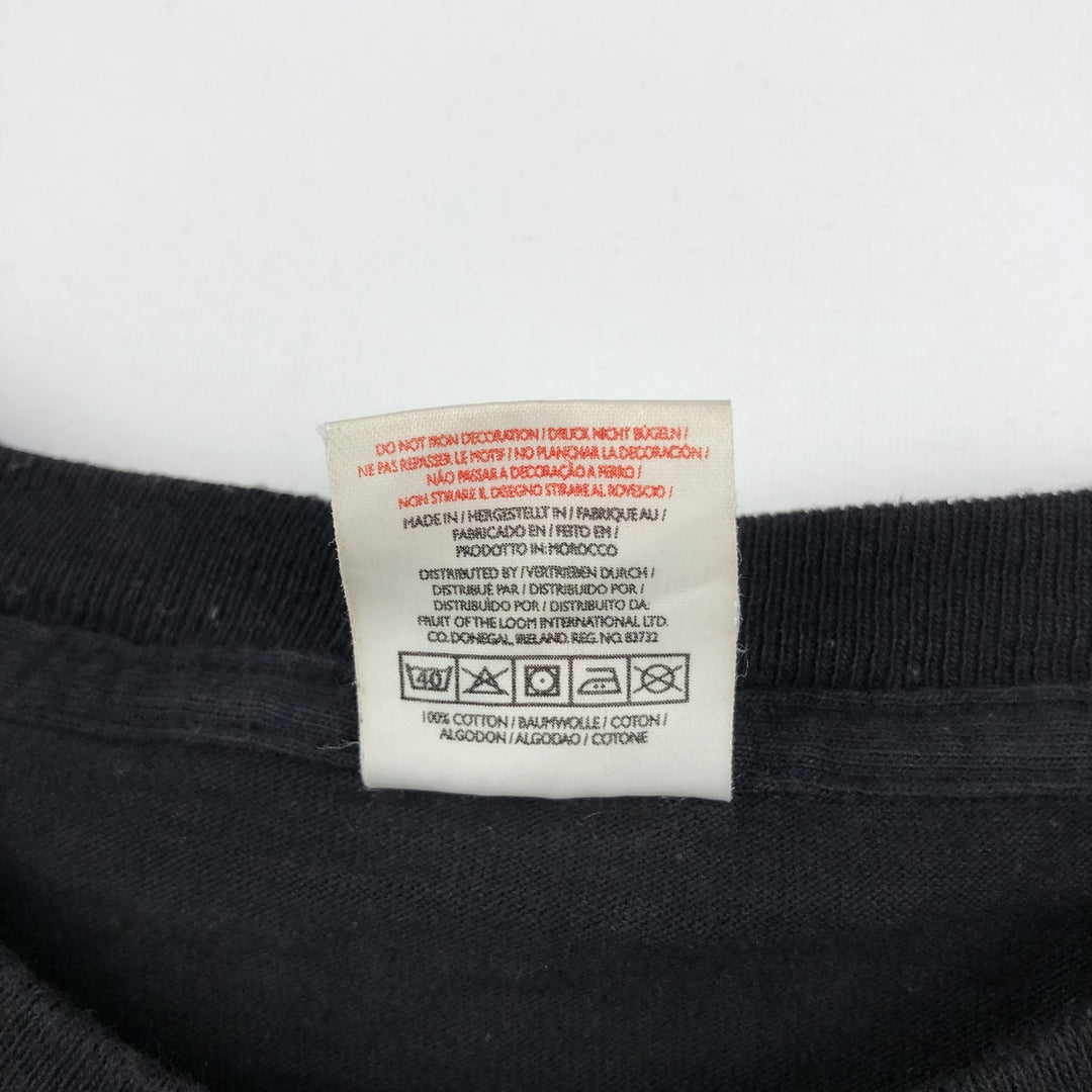 Fruit of the Loom Heavy Cotton Anthrax Band T-Shirt (Men's Size L) cotton black type Vintage Second Hand
