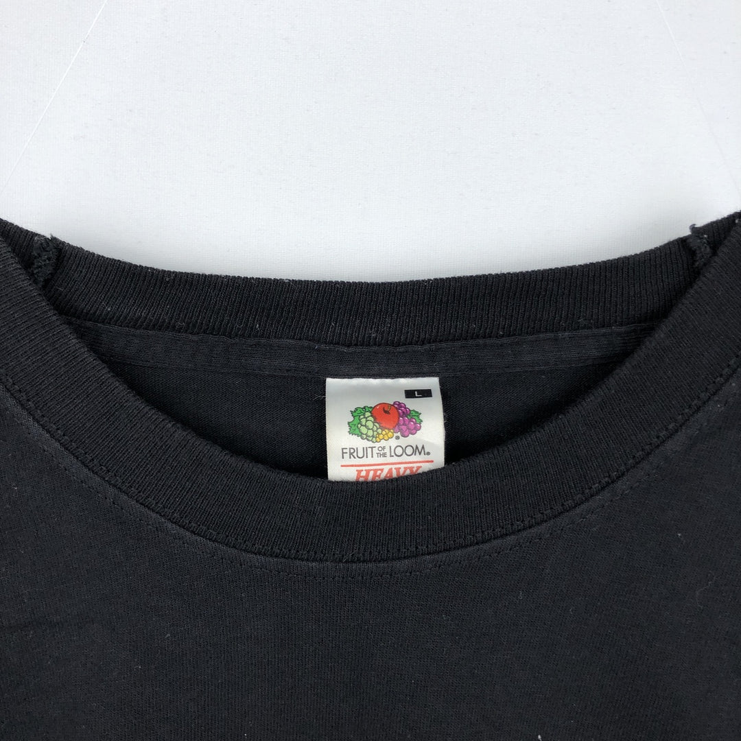 Fruit of the Loom Heavy Cotton Anthrax Band T-Shirt (Men's Size L) cotton black type Vintage Second Hand