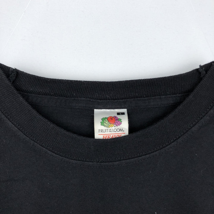Fruit of the Loom Heavy Cotton Anthrax Band T-Shirt (Men's Size L) cotton black type Vintage Second Hand