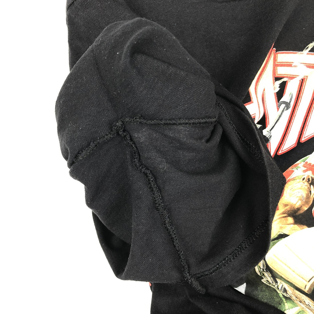 Fruit of the Loom Heavy Cotton Anthrax Band T-Shirt (Men's Size L) cotton black type Vintage Second Hand