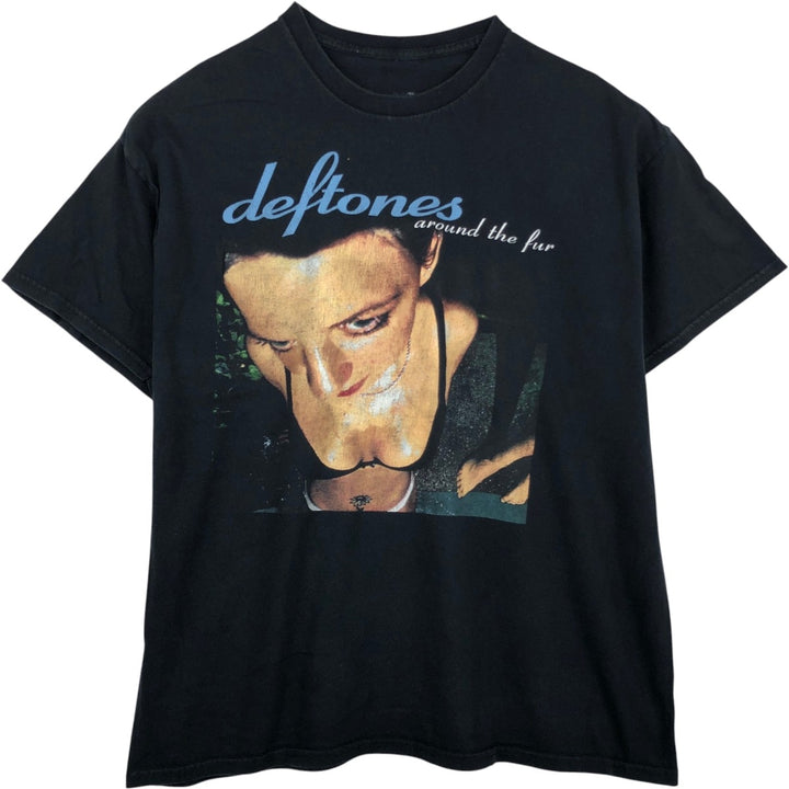 DEFTONES band t-shirt, men's size XL. cotton black type Vintage Second Hand