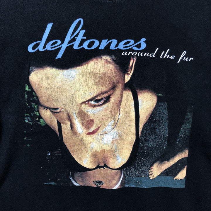 DEFTONES band t-shirt, men's size XL. cotton black type Vintage Second Hand