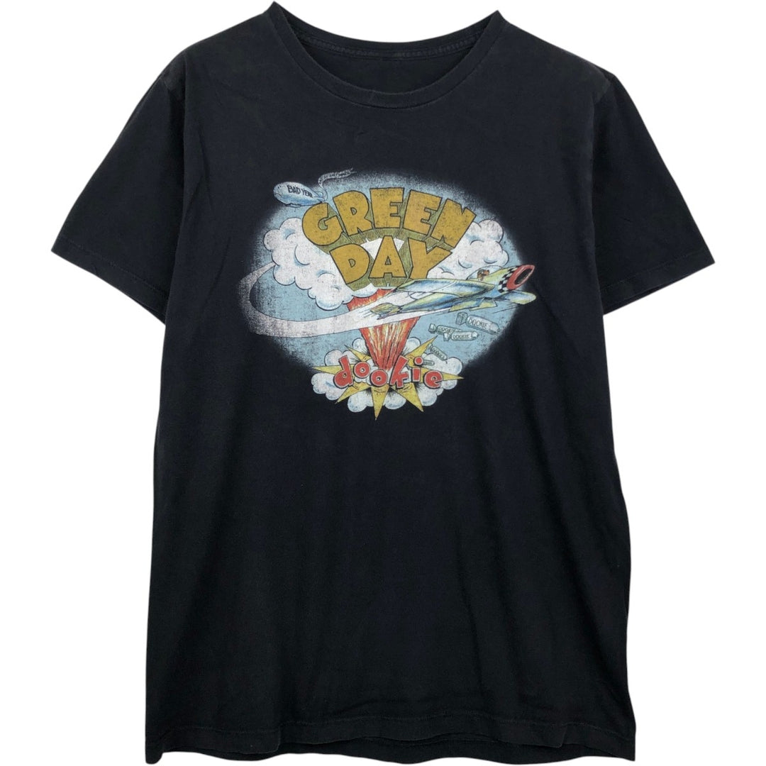 GREEN DAY Green Day Band T-shirt Band T Men's M size unclear black type Vintage Second Hand