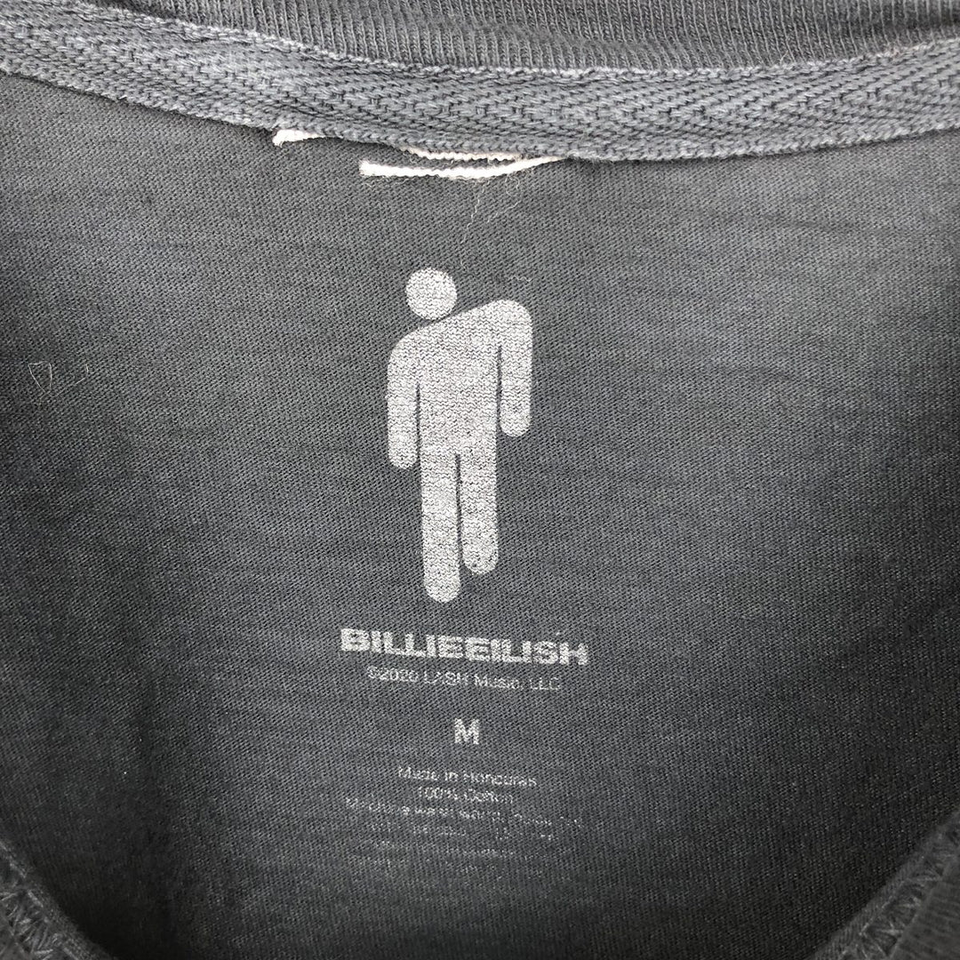 BILLIE EILISH Billie Eilish Band T-shirt Band T Men's M size cotton black type Vintage Second Hand