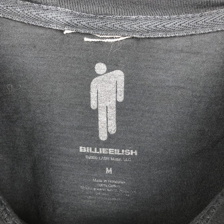 BILLIE EILISH Billie Eilish Band T-shirt Band T Men's M size cotton black type Vintage Second Hand
