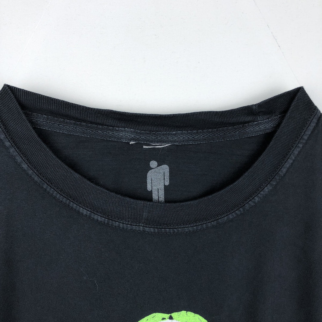 BILLIE EILISH Billie Eilish Band T-shirt Band T Men's M size cotton black type Vintage Second Hand