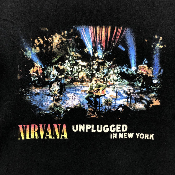 NIRVANA Nirvana Band T-shirt, Band T, Men's M size cotton black type Vintage Second Hand
