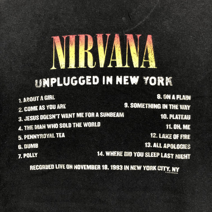 NIRVANA Nirvana Band T-shirt, Band T, Men's M size cotton black type Vintage Second Hand