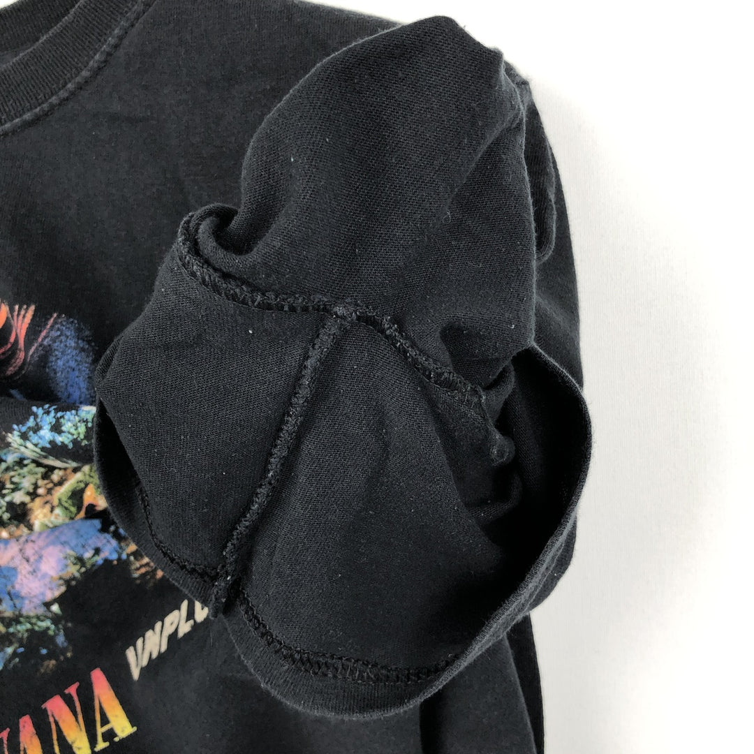 NIRVANA Nirvana Band T-shirt, Band T, Men's M size cotton black type Vintage Second Hand